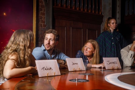 Contestants play the game