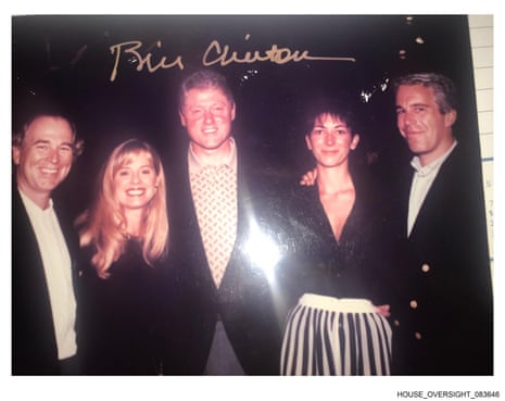 Bill Clinton and Jeffrey Epstein in a photo released by House Oversight Democrats.