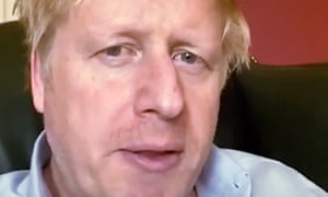 Boris Johnson in a fideo saying he is on the mend, 3 April