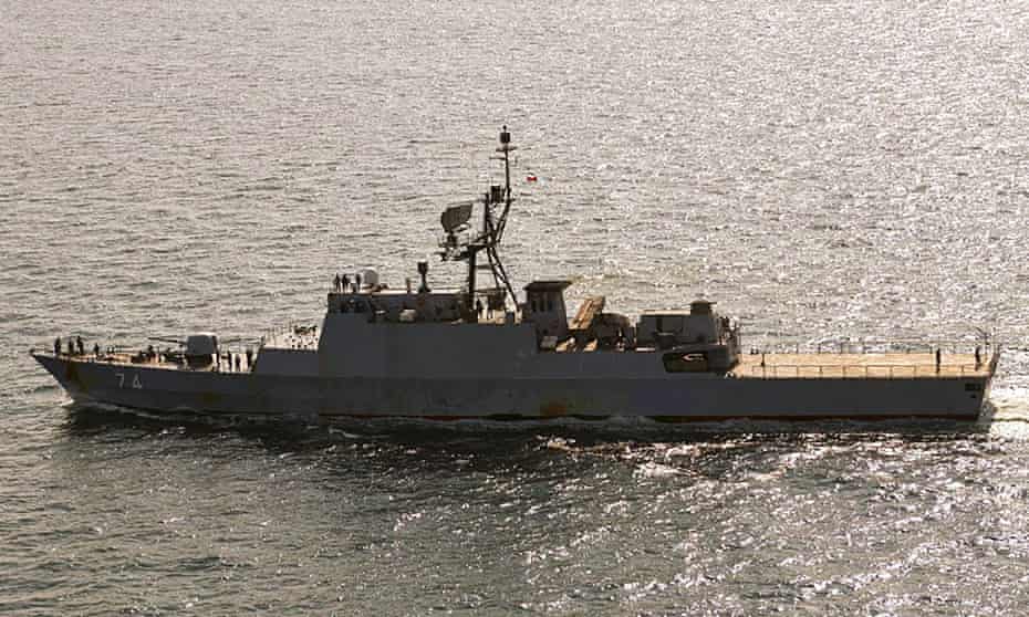 Iranian destroyer Sahand in the Baltic Sea off the Danish island of Bornholm