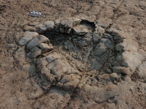A 200m-year-old footprint in Penarth, Wales