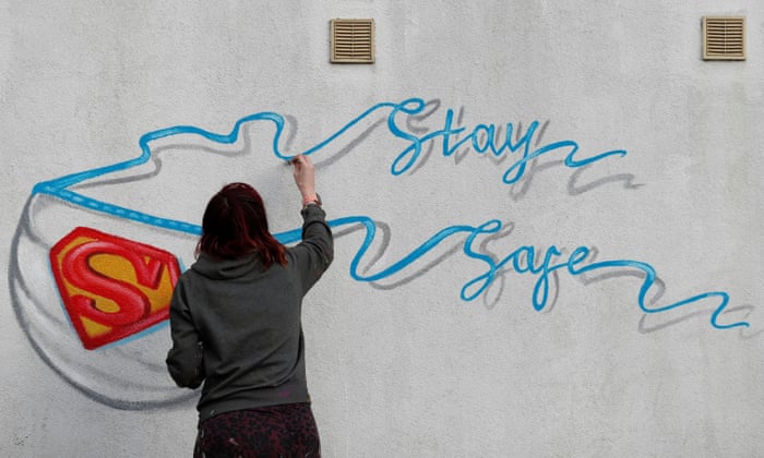 A Cushion Mural Tributes And An Inseparable Duo Spread Joy During Lockdown News The Guardian