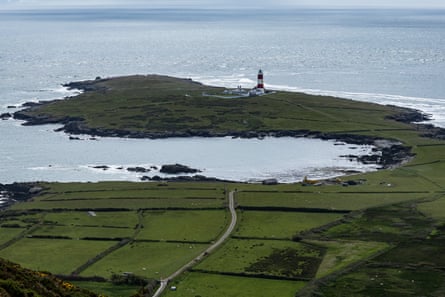Ynys Enlli’s lighthouse and single path.