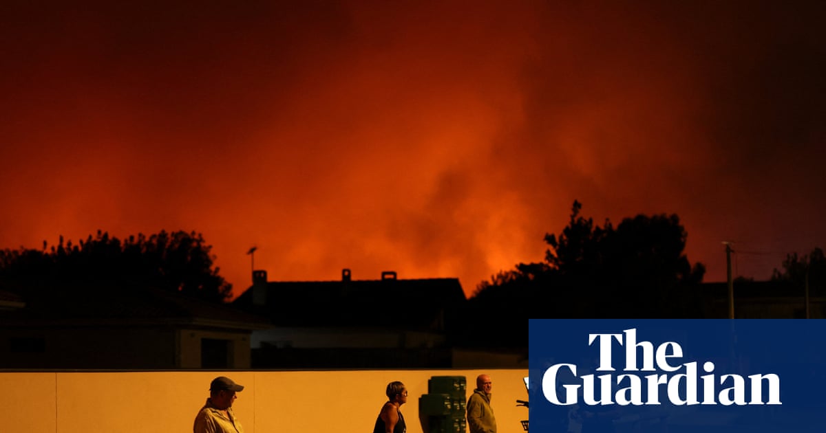 Thousands evacuated in south of France as wildfire rages across pine forest – video