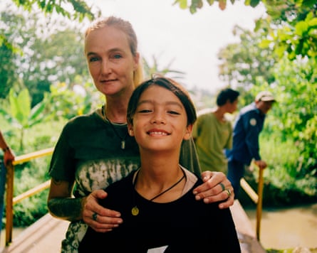 Den Haas with a child