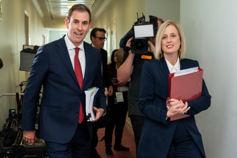 Australian treasurer Jim Chalmers and finance minister Katy Gallagher