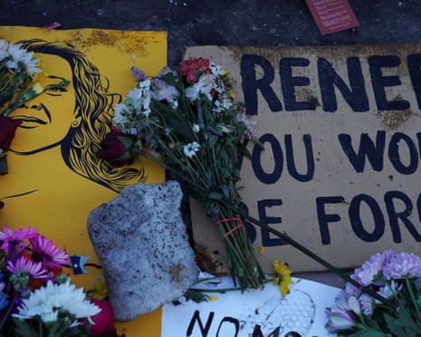 Makeshift memorial near the site of the fatal shooting of Renee Nicole Good by a U.S. Immigration and Customs Enforcement (ICE) agent, in MinneapolisFlowers and placards lie in a makeshift memorial near the site of the fatal shooting of Renee Nicole Good by a U.S. Immigration and Customs Enforcement (ICE) agent, in Minneapolis, Minnesota, U.S., January 12, 2026. REUTERS/Seth Herald