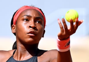 Coco Gauff on duty.