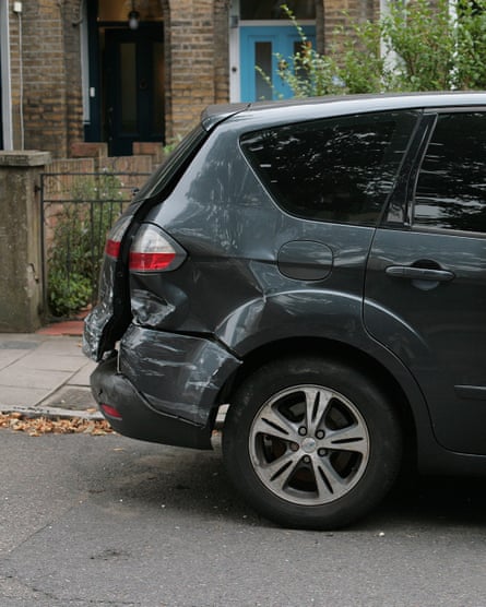 Damage to Jacqueline Green’s car in south London.