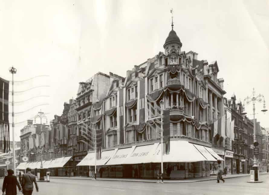 John Lewis East House decorated 1953 for Coronation Queen Elizabeth II