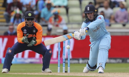 Jason Roy bats against India during the 2019 World Cup