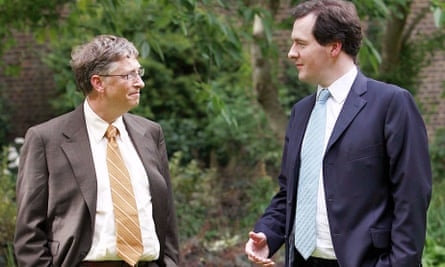 George Osborne (right) with Bill Gates