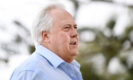 Businessman Clive Palmer is seen during a press conference on the Gold Coast, Monday, 23 March 2020.
