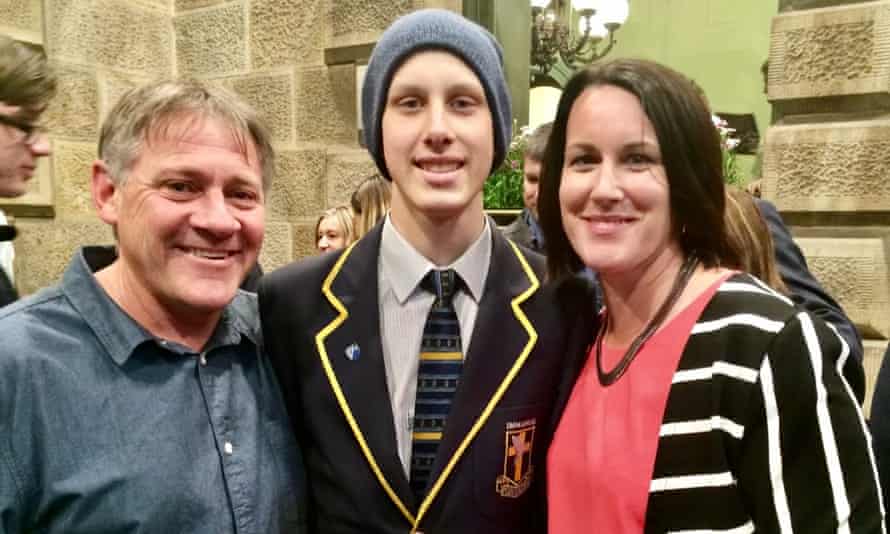 Brett and Liz Habermann with their son Rhys.