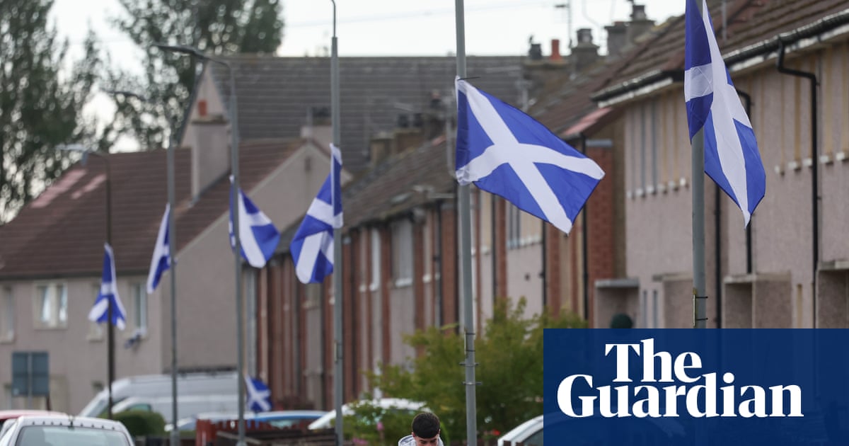 ‘Reclaim our flag’: saltire becomes cultural battleground in Scotland as tensions rise over asylum housing