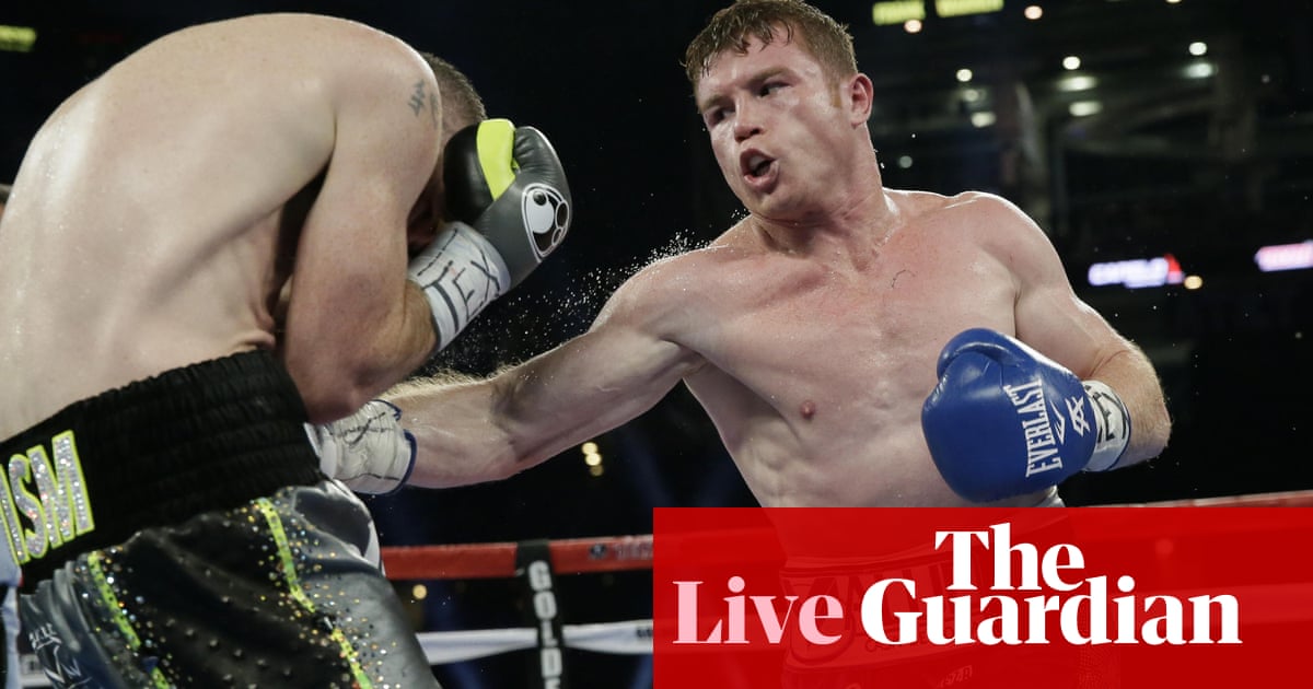 Canelo Alvarez Stops Liam Smith For Wbo Light Middleweight Title As It Happened Sport The Guardian