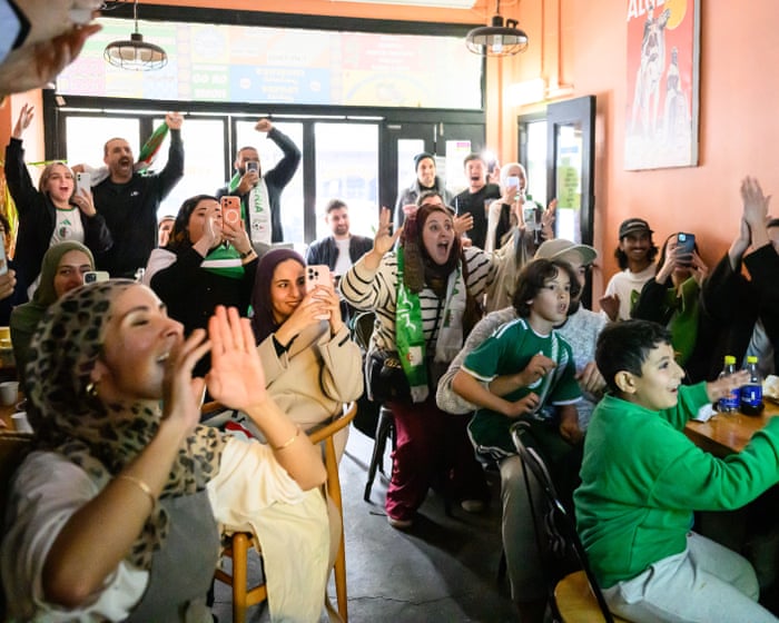 Cups of tea and a roaring crowd: Sydney’s Algerian community gathers for World Cup nailbiter