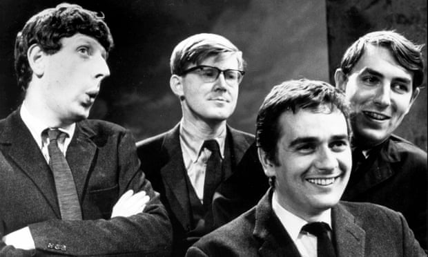 A dazzling way with words … Jonathan Miller, Alan Bennett, Dudley Moore and Peter Cook in Beyond the Fringe in 1964. 
