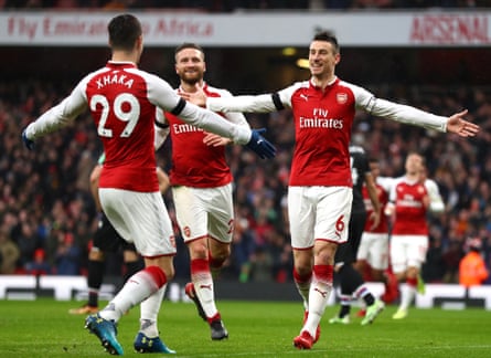 Laurent Koscielny playing for Arsenal