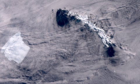 The A23A iceberg as it approached South Georgia island in the Weddell Sea on 24 February 2025.