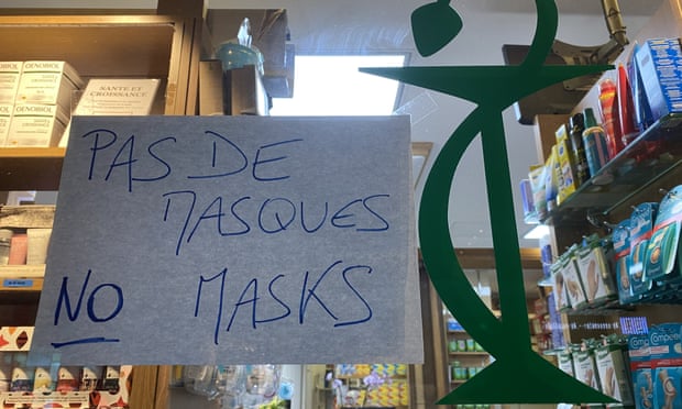 A sign in a Parisian pharmacy.