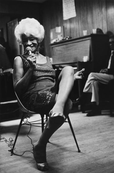 From Series: Harlem – Mabel Albert, “I was doing my chair number” 1982Mabel Al;bert is a singer and performer, and a dear friend of Barrat. She is aleways stylish and wearing the wonderful blonde wig.