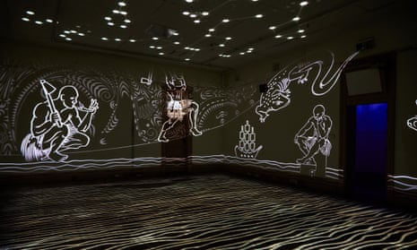 Zugubal: The Winds and Tides Set the Pace (2023) by Maluyligal and Wuthathi artist Brian Robinson.