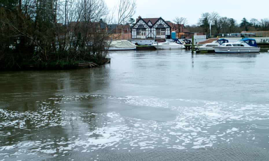Polluted water on the River Thames at Maidenhead. 