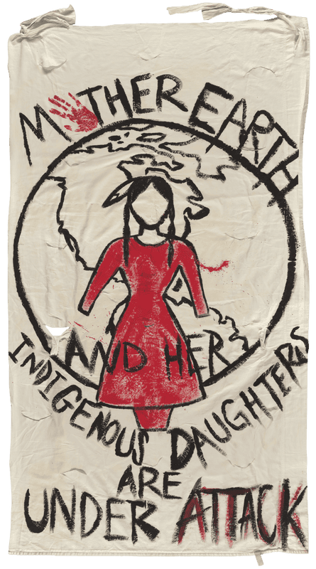 a protest banner