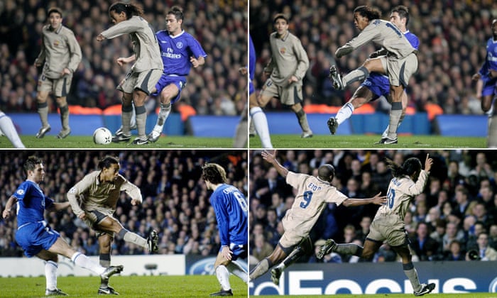 Golden Goal Ronaldinho For Barcelona V Chelsea 05 Ronaldinho The Guardian Golden Goal Ronaldinho For Barcelona V Chelsea 05 Ronaldinho The Guardian
