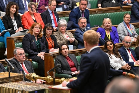 Oliver Dowden responding to Mhairi Black (seated, centre)