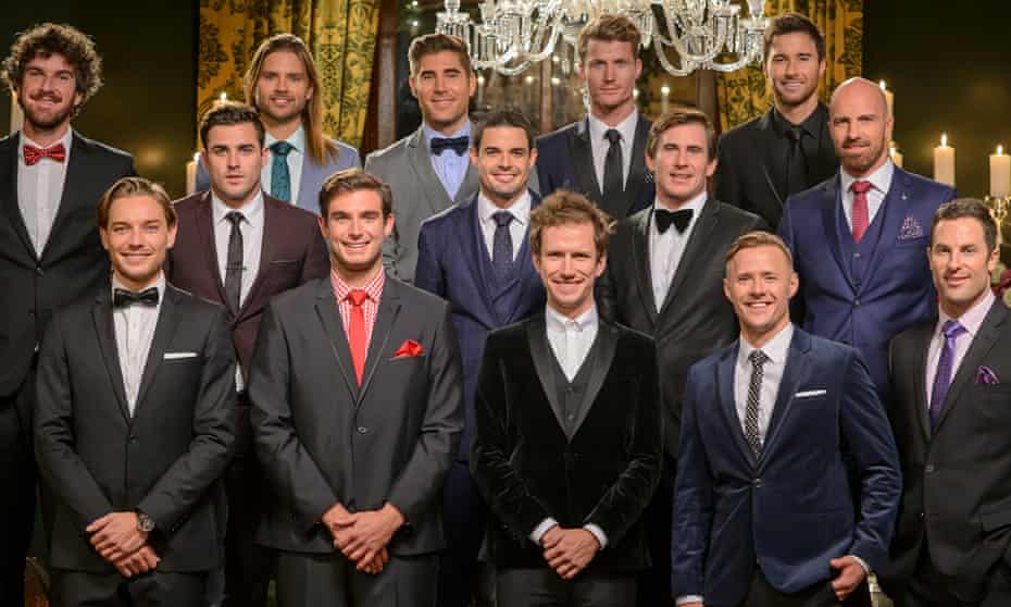 Contestants on The Bachelorette vie for the hand of Sam Frost on the 2015 Australian premiere of the show.