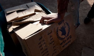 A WFP aid parcel. The UN body has dropped aid, by parachute from high altitude, to Deir ez-Zor, but Darayya’s wait for relief goes on.