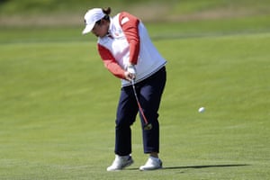Shanshan Feng in action on the final day.