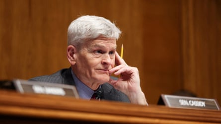 Senator Bill Cassidy of Louisiana sitting in the chamber
