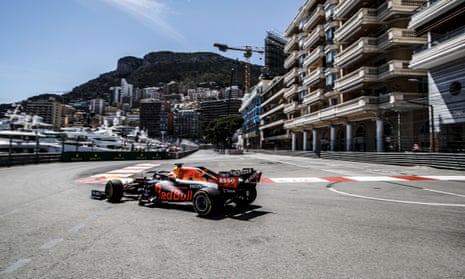 Max Verstappen’s Red Bull during practice on Thursday for the Monaco Grand Prix.