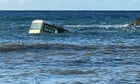 Tourists rush to save ice cream van washed out to sea in Cornwall