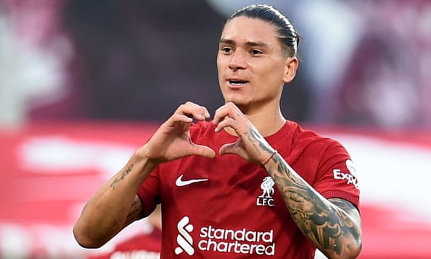 Darwin Núñez in pre-season action for Liverpool.