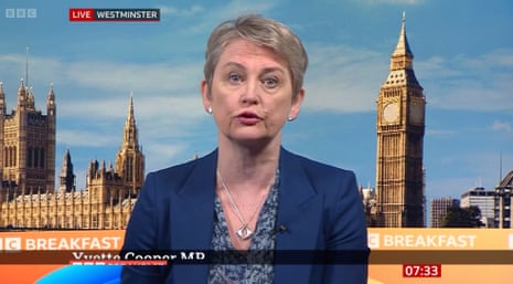 Yvette Cooper on BBC Breakfast