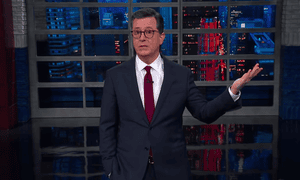stephen colbert pans trump