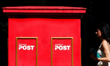 An Australia Post box in Sydney, Australia