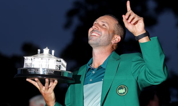 Sergio with Green Jacket and trophy