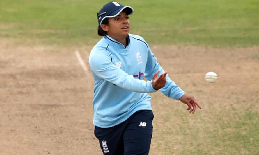 Sophia Dunkley made her England ODI debut against India in June