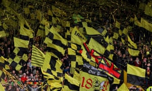 The wind is good news for the Watford fans and their flags .