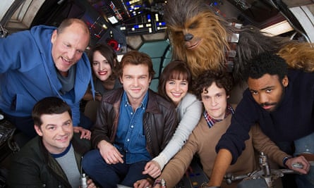 Star struck: Woody with the cast of Solo: A Star Wars Story.