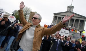 Phil Valentine at a rally in Nashville, Tennessee, in 2009