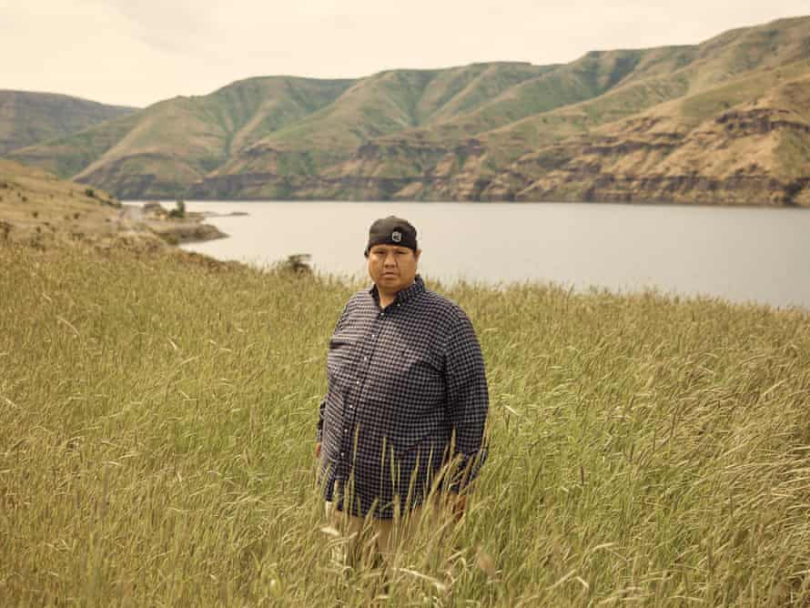 Louis Reuben photographed in front the Snake River near his ancestral homesite of Wawawai on Wednesday, May 12, 2021. Reuben’s great-grandfather was born at Wawawai, which is underwater today. Lower Granite Dam flooded communities and countless other tribal sites.