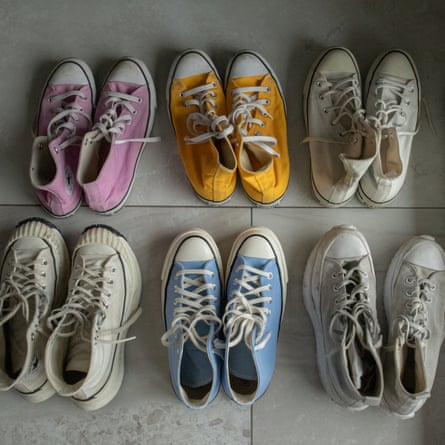 Two rows on converse high-tops