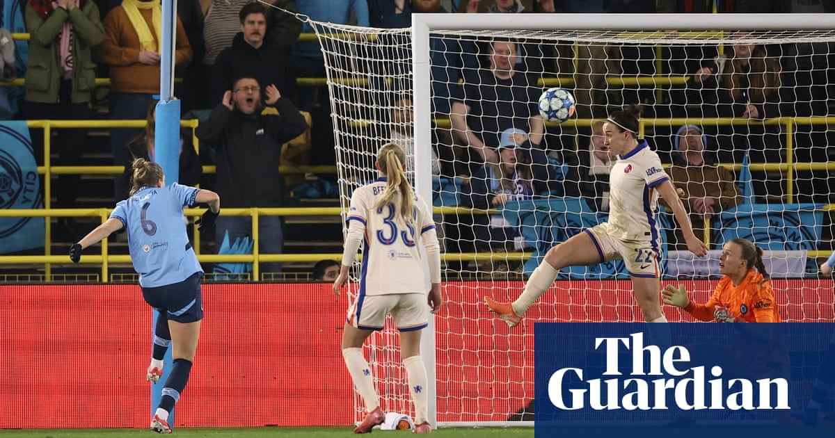 Manchester City Women defeats Chelsea 2-0 in Champions League first leg
