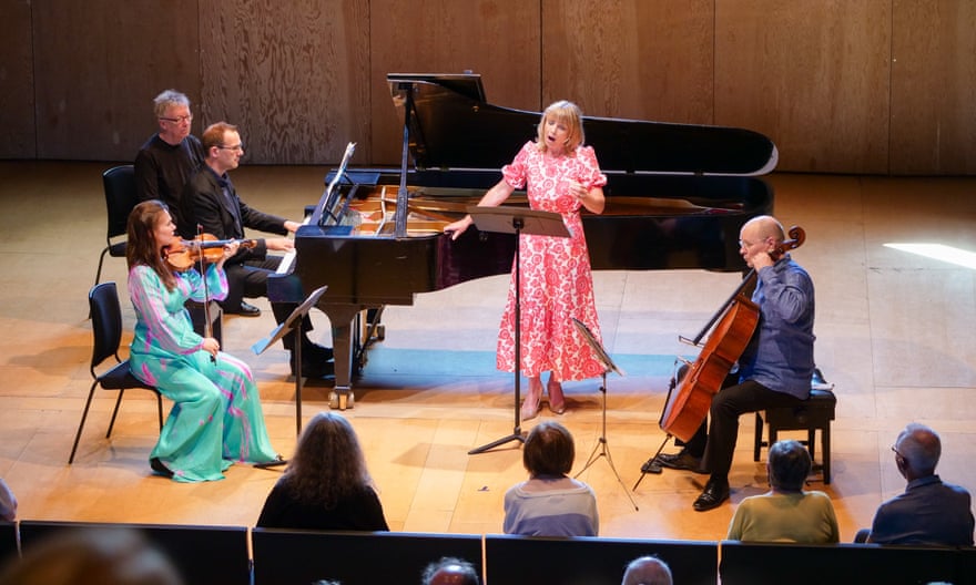 Cellist Anssi Karttunen, right, with Tamsin Waley-Cohen, Christopher Glynn and Claire Booth at the Aldeburgh festival.